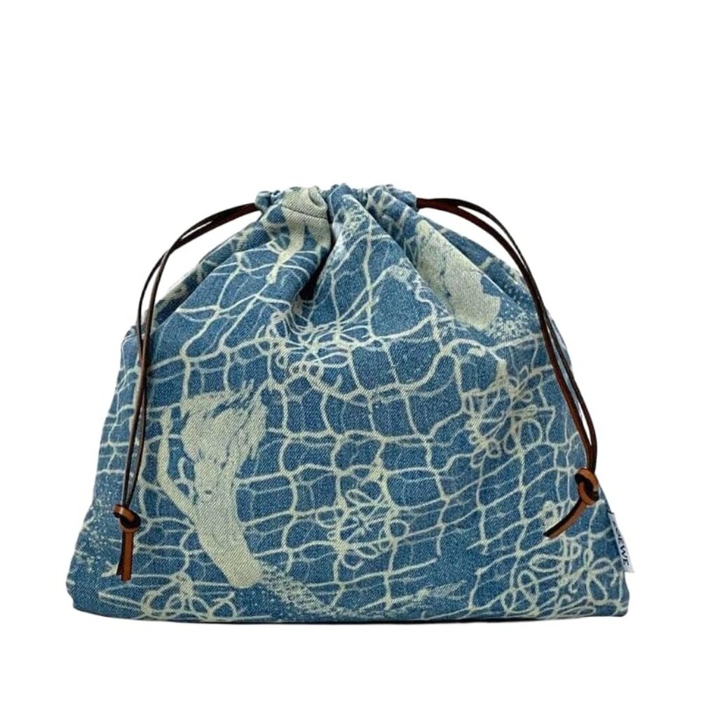 Loewe Draw String Pouch Draw String Ring Light Bl… - image 1